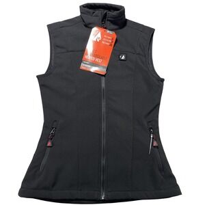 ActionHeat Vest Womens XS Black Heated Softshell Zip Outdoor Without Battery NEW
